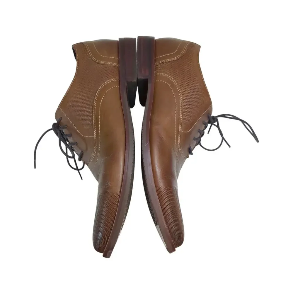Rockport Dress Oxford Shoes Mens Size 10 Brown Cap Toe Leather TruTECH CG8256